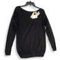 NWT Womens Black Knitted Long Sleeve Back Full-Zip Sweater Size Small image number 1