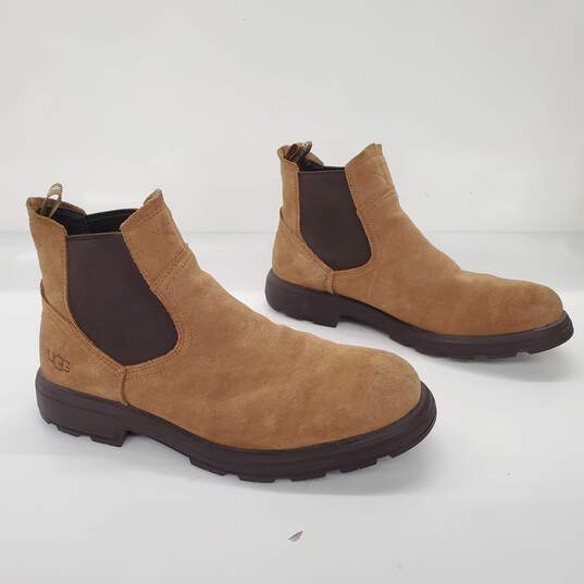 UGG Men's Biltmore Chestnut Brown Suede Chelsea Boots Size 9.5 image number 3