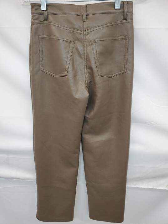 Wm Wilfred Brown PU Leather Pants Sz 2 Vietnam image number 2