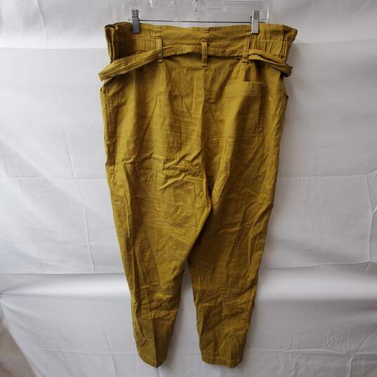 Sezane High Waisted Mustard Yellow Paperbag Pants Size 46 image number 2