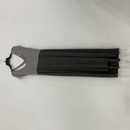 NWT Womens Gray Round Neck Sleeveless Pullover Maxi Dress Size Large