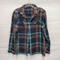 Patagonia MN's Organic Cotton Flannel Blue Green Plaid Shirt Size M image number 1