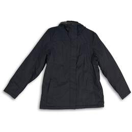 L.L.Bean Womens Black Long Sleeve Zipper Pocket Full-Zip Hooded Jacket Size M