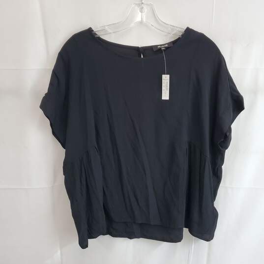 Madewell Black Cuffed Sleeve Lightweight Top NWT Women's Size S image number 1
