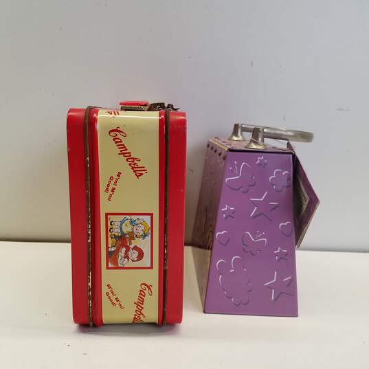Bundle of 2 Vintage Assorted Tin Lunch Boxes image number 4