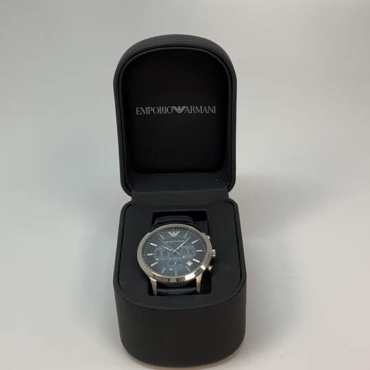 Buy the Analog Wristwatch Renato Silver-Tone Box W/ | Emporio Armani Designer GoodwillFinds AR-2473