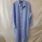 Universal Standard Blue & White Striped Button Up Shirt Dress Size M image number 1