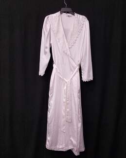 Christian Dior Womens White Sleepwear 2-Piece Robe & Gown Set Size Small