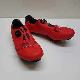 SPEED Red Cycling Bike Shoes Sneakers with Cleats - Size 43