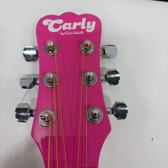 Carly by Carlo Robelli Pink Acoustic Guitar Model CAG5P image number 4