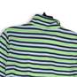 T By Talbots Womens Multicolor Striped 1/4 Zip Mock Neck Pullover Jacket Size M image number 4