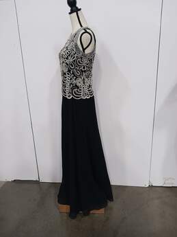 JKARA Beaded Sleeveless Scallop Long Dress Size 6 alternative image