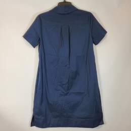 Diane Von Furstenberg Women Navy Shirt Dress Sz. 6 alternative image