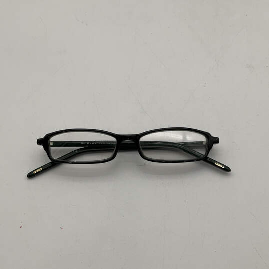 Womens Black Full-Rim Frame Clear Glasses Rectangular Eyeglasses W/ Case image number 2