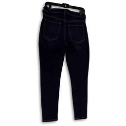 Womens Blue Denim Medium Wash Curvy Pockets Skinny Leg Jeans Sz Petite 27/4 alternative image