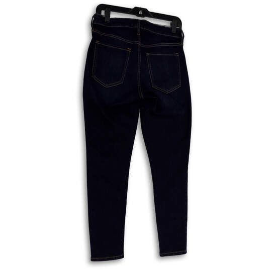 Womens Blue Denim Medium Wash Curvy Pockets Skinny Leg Jeans Sz Petite 27/4 image number 2