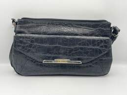 Sofia Vergara Womens Black Croc Embossed Zip Top Shoulder Bag W-0528619-A alternative image