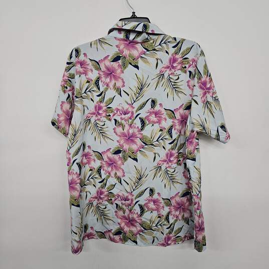Multicolor Floral Print Button Up Dress Shirt image number 2
