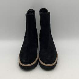 Womens Hawk H2O Black Suede Round Toe Block Heel Ankle Chelsea Boots Size 8.5