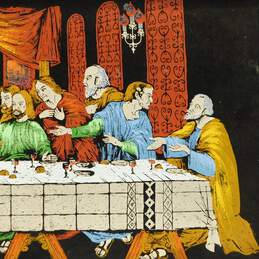 MCM Mid Century Velvet Jesus Last Supper Painting - No Lights alternative image