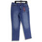 NWT Womens Blue Amanda Classic Rise Slim Fit Straight Leg Jeans Sz 16 Short image number 1