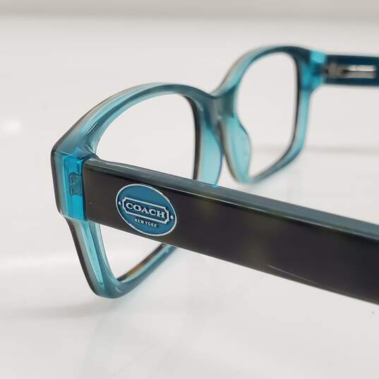 Coach 'Brooklyn' Turquoise Teal Rectangular Eyeglasses Frame AUTHENTICATED image number 2