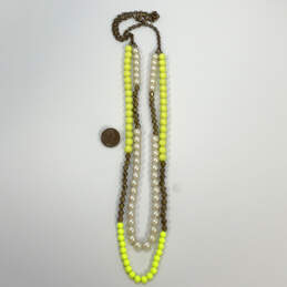 Designer J. Crew Gold-Tone Chain Multicolor Pearl Beaded Necklace alternative image