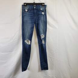 Fred Segal Women Blue Stressed Jeans S