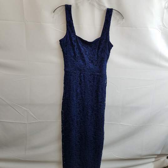 Sam Edelman Women's Navy Lace Open Back Midi Dress Size 2 image number 1