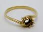 10K Yellow Gold Diamond Side Stones 4 Prong Ring Setting For Round Stone 1.5g image number 1