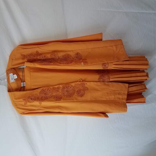 3K Fashion Bright Orange 3 Piece Suit w Skirt Size M image number 1