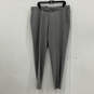 Mens Gray Flat Front Slash Pockets Straight Leg Dress Pants Size 6 image number 1