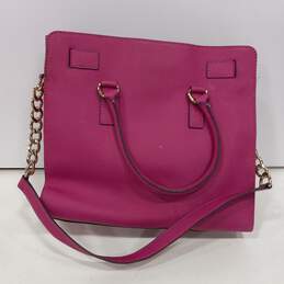 Womens Pink Genuine Leather Snap Satchel Bag alternative image