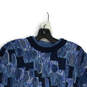 Mens Multicolor Blue Crew Neck Long Sleeve Pullover Sweater Size Small image number 3