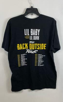 Unisex Adults Black Cotton Lil Baby The Back Outside Tour Pullover T-Shirt Sz XL alternative image