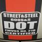 Street & Steel DOT Approved Half Helmet Small Black Orange Size S image number 6