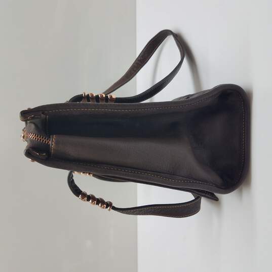 La Gioe di Toscana By Sharon Gioe Brown Leather Large Handbag & Coin Purse Set image number 6