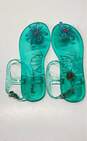 Betsey Johnson Tabby Floral Green Jelly Thong Sandals Shoes Size 8 M image number 4