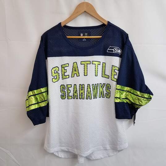 Seattle Seahawks mesh jersey women's L image number 1