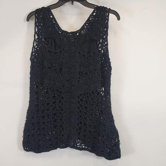 Fraiche Women Black Knitted Tank M NWT image number 2