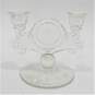 Vintage Paden City Glass Gazebo Crystal Pair Of Double Candlestick Holders image number 3