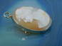 Vintage 18k Yellow Gold Carved Shell Cameo Pendant Brooch 4.3g image number 2