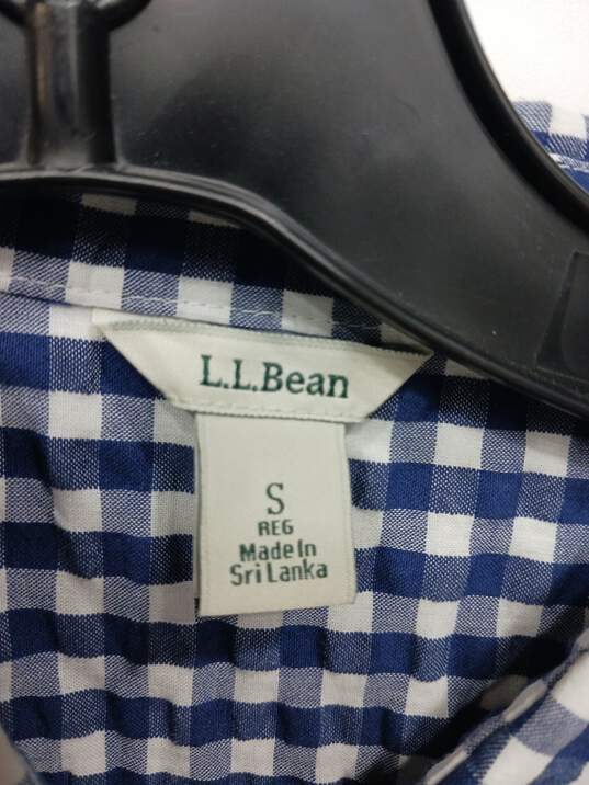 L. L. Bean Women's Checkered Blouse Sz -S image number 3