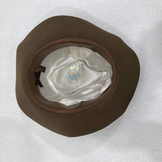 Mens Penn Brown Bow Band Wide Brim Teardrop Crown Fedora Hat Size 60/7.5 image number 6