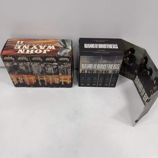 Bundle of "Band Of Brothers" And "John Wayne Collection II" VHS Tape Sets image number 1