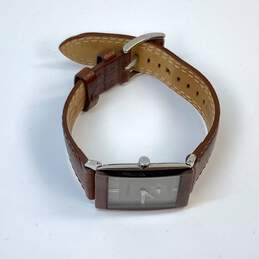 Designer Fossil Arkitekt FS-4298 Silver-Tone Leather Strap Quartz Wristwatch alternative image