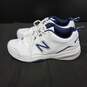 Men's New Balance White/Navy Sneakers Size 9.5 image number 3