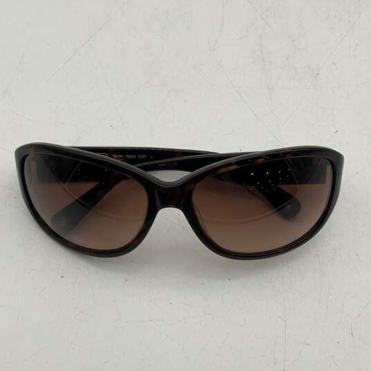 Coach Womens Brown Full-Rim UV Protection Lightweight Cat Eye Sunglasses image number 3