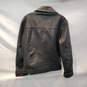 Topman Black Full Zip Leather Jacket Size S image number 2