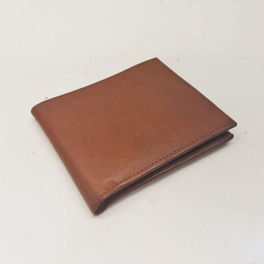 COACH Brown Leather Bifold Wallet Men's image number 1